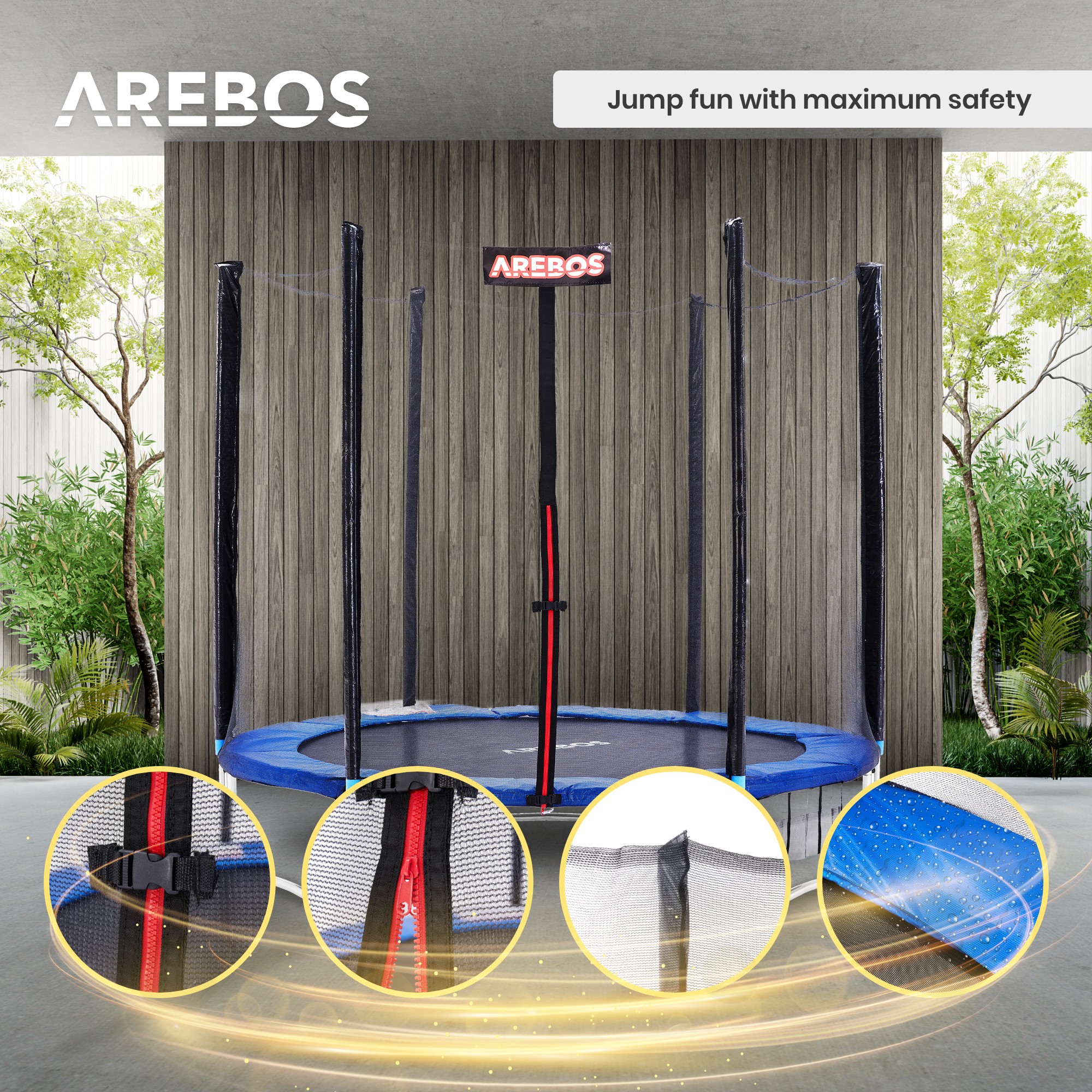 Arebos fitness online trampoline