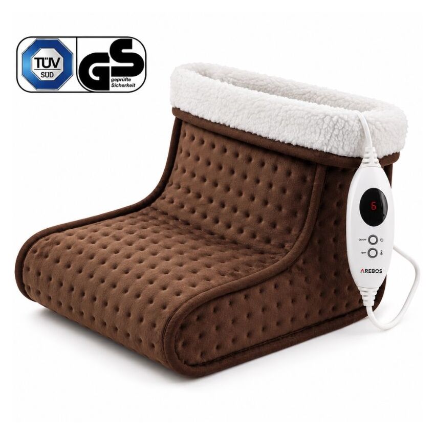 Electric foot warmer - brown