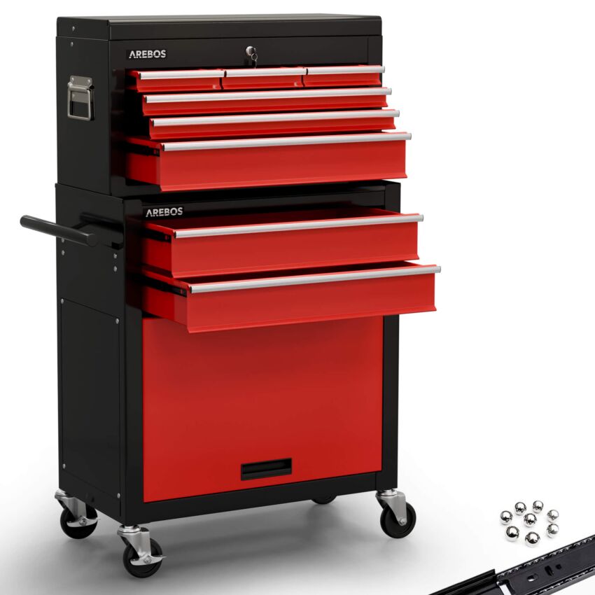 Tool cabinet - 9 drawers, Multicolor