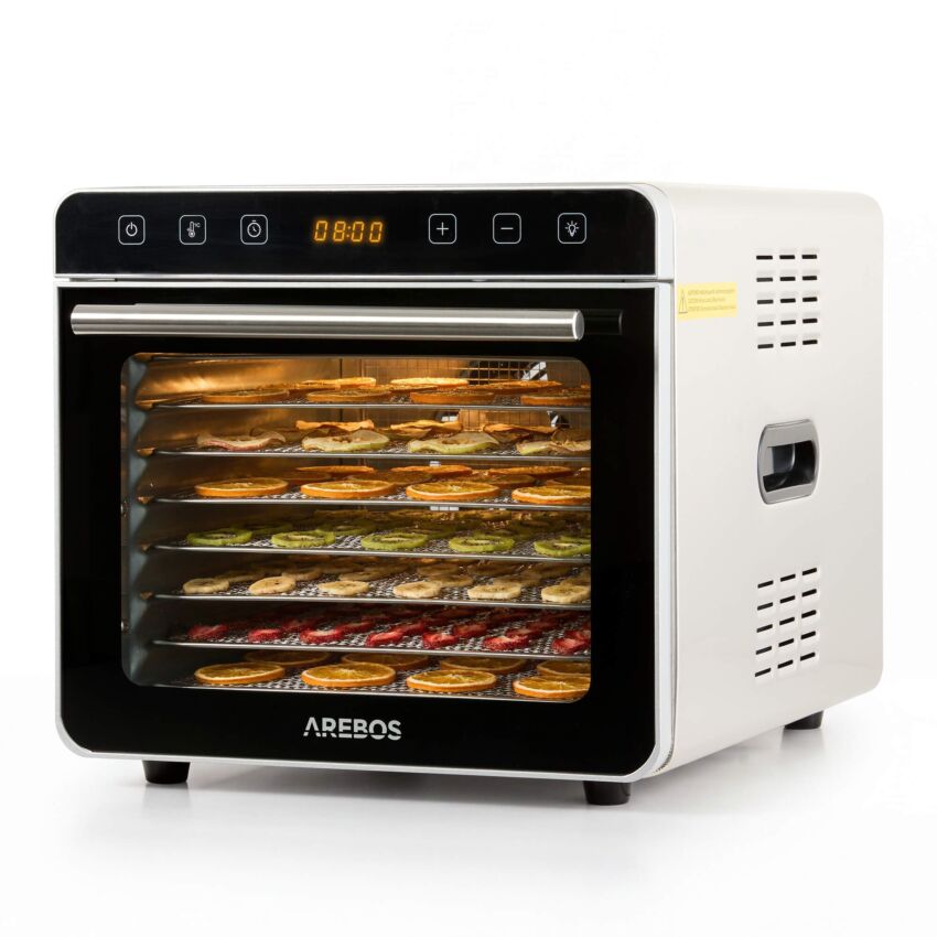 Stainless steel food dehydrator with 8 stainless steel trays, 700W