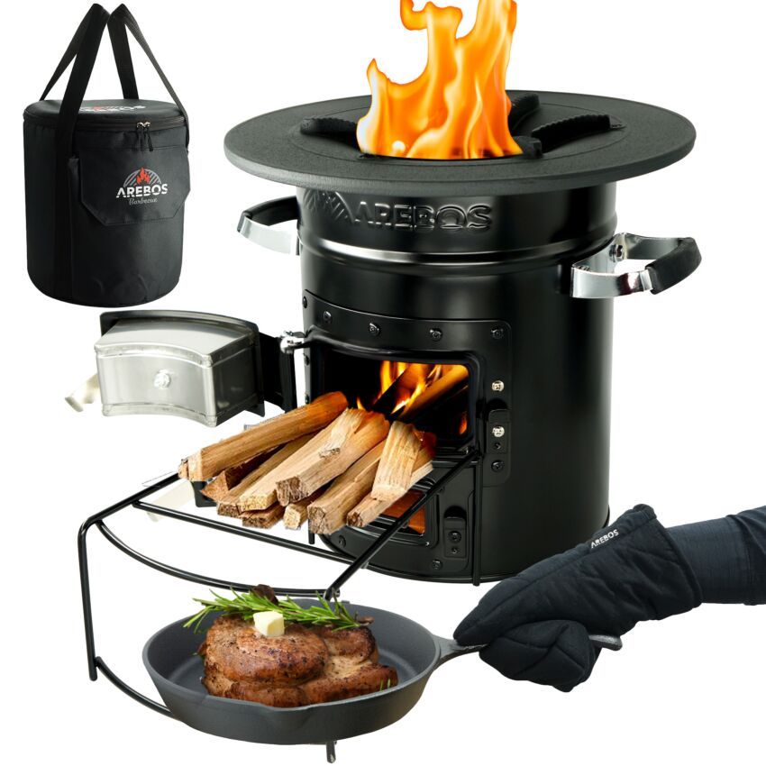 Rocket Stove black incl. accessories