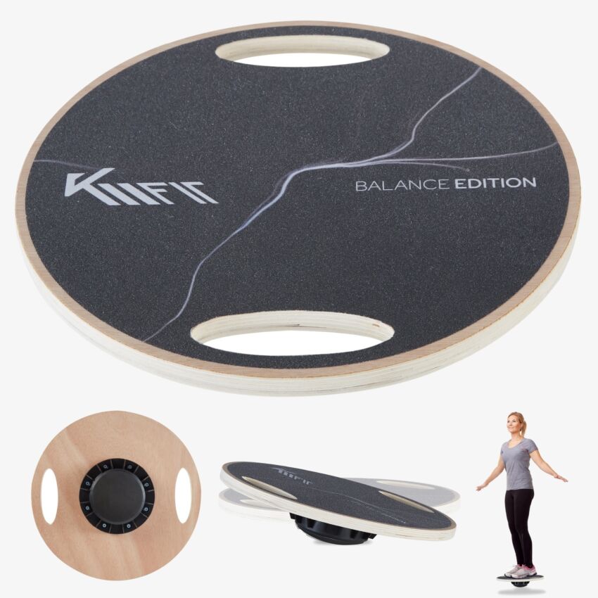 KM-Fit wooden balance board round